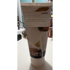 Korres Body Smoothing Milk Vanilla Cinnamon Hydrate Soften 200ml 6.76 FL OZ‎